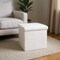 Homeroots 12" White Boucle Cube Storage Ottoman 590488 - alternate 2