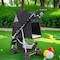 Simple Deluxe Pet Stroller for Dogs and Cats, Foldable 3-Wheel Dog Stroller with Storage, Cup Holder and Waterpro 3A88DOGSTROLERTC3LBK - alternate 2