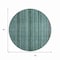 Homeroots 8' Teal Blue Aqua And Gray Round Striped Washable Indoor Outdoor Area Rug 616390 - alternate 5
