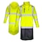 Dome75 DYNAMIC Series Class 3 Black Bottom Rain Trench Coat, HiVis Yellow, SM/MD DRT3432 - alternate 1