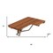 Homeroots 14" X 30" Brown Teak Rectangular Shower Bench 549339 - alternate 4