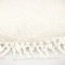 Homeroots 18" X 18" White Round Cotton Throw Pillow with Fringe 529236 - alternate 4