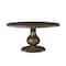 Homeroots 60" Brown Solid Wood Pedestal Base Round Top Dining Table 565240 - alternate 4