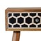 Homeroots 22" Black White And Brown Solid Wood Geometric Bone Inlay One Drawer Nightstand 651519 - alternate 7