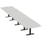 Skutchi Designs 20ft Arc Rectangle Conference Table With Power | Harmony Series | 20 Person Meeting Room Table HAR-AREC-48X240-T.BK-U779-NA - alternate 1