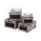 Homeroots Set of Four Black And Brown Solid Wood Crate, 4PK 487713 - alternate 1