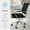 Martha Stewart Piper Upholstered Office Chair in Black/Polished Nickel CH-220921-2-BK-MS - alternate 3