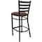 Flash Furniture 30" Ladder Back Restaurant Stool XU-DG697BLAD-BAR-BURV-GG - alternate 3