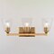 Vaxcel Wallingford 3 Light Modern Gold Transitional Bathroom Vanity Fixture Clear Glass W0494 - alternate 5