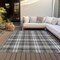 Homeroots 9' X 12' Charcoal Ivory And Gold Plaid Washable Indoor Outdoor Area Rug 597103 - alternate 3