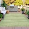 Homeroots 10' X 14' Sage And Ivory Striped Washable Indoor Outdoor Area Rug 631514 - alternate 4