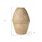 Homeroots 18" Beige Paper Mache Cylinder Table Vase 608301 - alternate 3