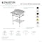 Kingston Brass 30-Inch Carrara Marble Console Sink with Acrylic Legs and Shelf, 8-Inch, 3-Hole LMS30MAB0 - alternate 2