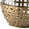 Homeroots 8" Gold Woven Metal And Glass Tabletop Hurricane Candle Holder 608407 - alternate 3
