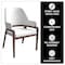 Leisuremod Ethora Collection Modern Wooden Dining Chair in White, 2PK EC22W2 - alternate 6