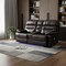 Homeroots 78in Brown Faux Leather Power Reclining Love Seat With Storage 366312 - alternate 4