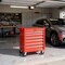 Homeroots 15" Red Multi-Tier Steel Rolling Cabinet With Lid 714597 - alternate 2
