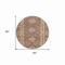 Homeroots 8' Brown Round Geometric Washable Indoor Outdoor Area Rug 607430 - alternate 2