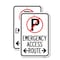 Signmission Emergency Access Route With Bidirectional Arrow, 12'' X 18'' 2 Signs, Heavy Gauge Aluminum, 2PK A-1218-2PACK-24111 - alternate 1