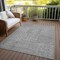 Homeroots 3' X 5' Charcoal And Ivory Geometric Washable Indoor Outdoor Area Rug 600732 - alternate 3