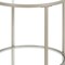 Homeroots 22" Nickel And Clear Glass And Steel Round End Table With Shelf 544215 - alternate 4