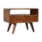 Homeroots 24in Chestnut Solid Wood Enclosed and Open Storage TV Stand 719184 - alternate 3