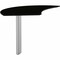 Mayline Curved Desk Medina Curved Desk Extension, Mocha, 47" W, 28" D X 29-1/2" H, 47" W X Mocha Laminate MNEXTLLDC - alternate 1