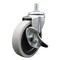 Service Caster 4 Inch Thermoplastic Rubber Wheel 7/8 Grip Ring Stem Caster with Brake SCC SCC-GR05S410-TPRS-SLB-71678 - alternate 1