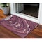 Homeroots 3' X 5' Burgundy Brick Red And Ivory Abstract Washable Indoor Outdoor Area Rug 601260 - alternate 1