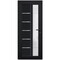 Vdomdoors Front Exterior Prehung FiberGlass Door Frosted Glass / Manux 8088 Matte Black / Office Commercial a MANUX8088EXD-BLK-W36 x H80-LH - alternate 1