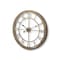 Homeroots 25" Circle Brown Metal Skeleton Wall Clock 376253 - alternate 2