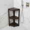 Homeroots Teak Three Tier Corner Corner Shower Shelf In Brown Finish 376676 - alternate 4