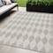 Homeroots 5' X 8' Beige Geometric Washable Indoor Outdoor Area Rug 577008 - alternate 1