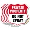 Signmission Private Property Shield Sign Do Not Spra, 6 inch X 6 inch, Vinyl Decal, 5PK SHI-D-5PACK-6-449 - alternate 1