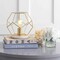Jonathan Y James 10" MidCentury Glam Metal/Marble Geometric LED Table Lamp, Brass JYL1047A - alternate 4