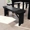 Flash Furniture HERCULES 40in x 12in Black Wash Antique Solid Pine Farmhouse Folding Bench w/Foldable Locking Legs XA-B-40X12-BW-GG - alternate 4