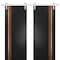 Sartodoors Sturdy Double Barn Door with Hardware Planum 1010 Black Solid Core Modern Interior PLANUM1010DB-S-BLK-36 x 80 (2* 18x80) - alternate 1