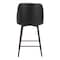 Homeroots 26" Black And Bronze Faux Leather And Steel Counter Height Swivel Bar Chair 555747 - alternate 4