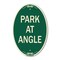 Signmission Park at Angle, 12 Inch X 18 Inch Architectural Oval, Heavy Gauge Aluminum A-OV-G-1218-23497 - alternate 1
