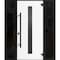 Vdomdoors Front Exterior Prehung Steel Door Ronex1055 Teak 2 Sidelight Exterior Windows Sidelites Entry Metal RONEX1055EXD-OAK-W12+36+12 X H80-LH-I - alternate 1