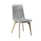 Homeroots Set of Two 18" Gray Solid Wood Outdoor Dining Chair, 2PK 490264 - alternate 3