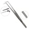 A2Z Scilab Culinary Tweezers, Narrow Precision Serrated Jaws, 8 Inch Right Angled, Stainless Steel Tongs A2Z-ZR1048 - alternate 1