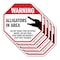 Signmission Warning Alligators in Area Do Not S, 10 inch X 10 inch, Aluminum Metal Signs, 5PK OC-A-5Pack-10-339 - alternate 1
