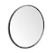 Homeroots 47" Round Black Metal Frame Wall Mirror 376409 - alternate 2