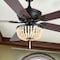 Jonathan Y Erin 52" 3-Light Rustic Farmhouse Iron/Wood Bead Mobile-App/Remote-Controlled LED Ceiling Fan, Black/ JYL9618B - alternate 3