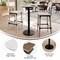 Flash Furniture 24" Round Tabletop, Seamless Surface Technology, White Faux Marble, 18" Round Black Bar Height Base ST-RD24-WHMAR-TR18B-GG - alternate 3
