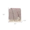 Homeroots 52" X 67" Burgundy And Ivory Cotton Woven Herringbone Throw Blanket with Tassels 476208 - alternate 3