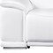 Homeroots 107in White and Silver Italian Leather Power Reclining Loveseat With Storage 720575 - alternate 2