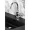 Kingston Brass One-Handle 1-Hole Bathroom Faucet with Knurled Handle, Deck Plate, and Push Pop-Up Drain KSD2211RKX - alternate 3