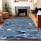 Homeroots 8' X 10' Navy Blue And Blue Abstract Washable Indoor Outdoor Area Rug 609259 - alternate 3